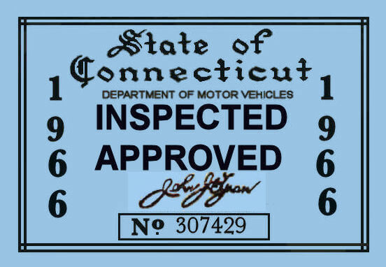 (image for) 1966 Connecticut Inspection sticker